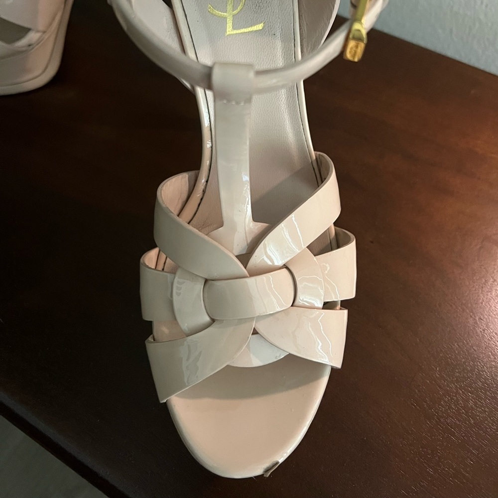 YSL patent leather tribute sandals - Picture 2 of 6